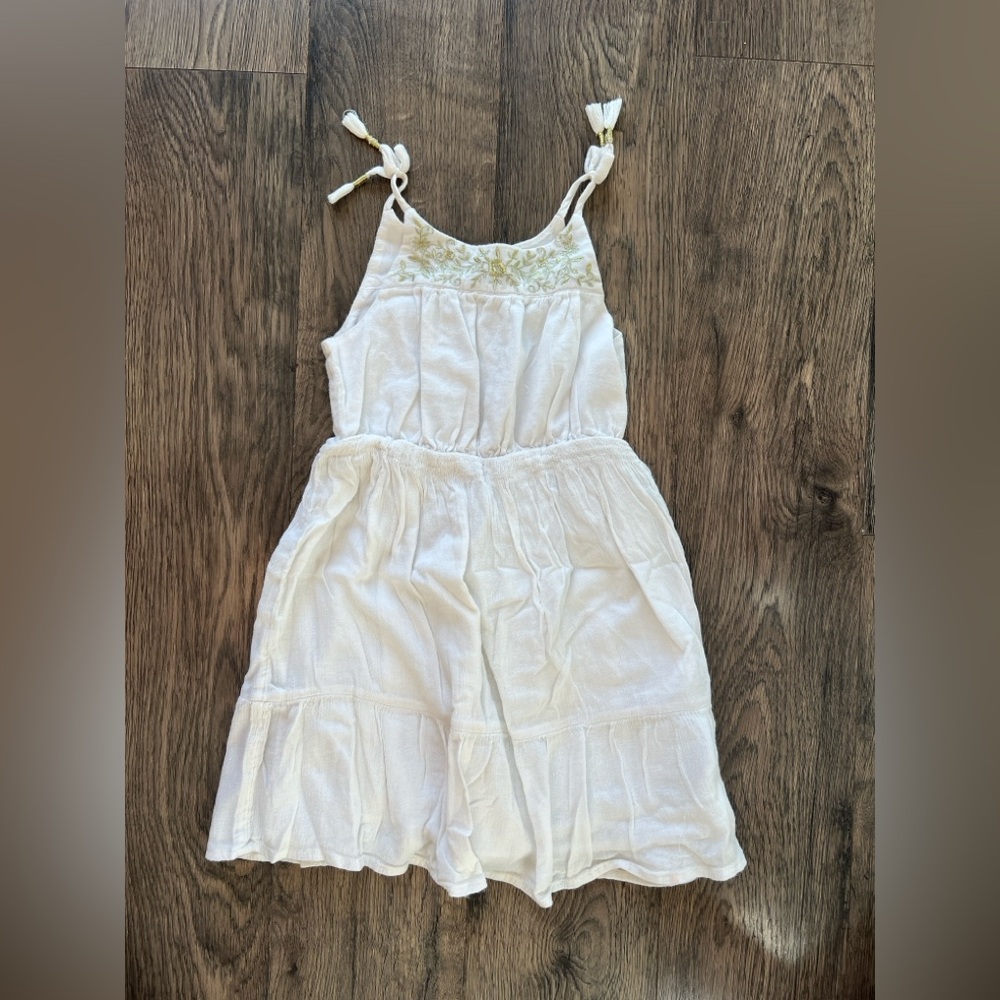 GAP Kids White Dress with Tassel Accents